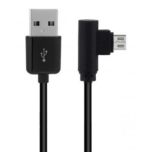 POWERTECH Καλώδιο USB 2.0 σε USB Micro 90°, Dual Easy USB, 3m, μαύρο CAB-U126