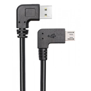 POWERTECH Καλώδιο USB σε USB Micro-B CAB-U132, 90°, Dual Easy USB, 0.5m CAB-U132