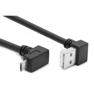 POWERTECH Καλώδιο USB σε USB Micro-B CAB-U136, 90°, Dual Easy USB, 0.5m CAB-U136