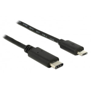 POWERTECH Καλωδιο USB Type C σε USB Micro, 1m, Black CAB-UC011