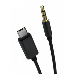 POWERTECH Καλωδιο USB Type C σε Jack 3.5mm , 1m, Black CAB-UC017