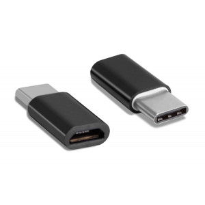 POWERTECH Adapter USB Type-C σε Micro USB, Black CAB-UC019