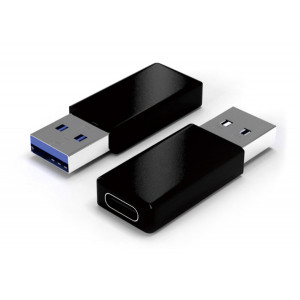 POWERTECH Adapter USB 3.0 male σε USB Type-C female, μαύρο CAB-UC023
