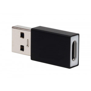 POWERTECH Adapter USB 2.0(A) male σε USB Type-C female, μαύρο CAB-UC024