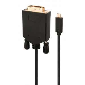 POWERTECH καλώδιο USB Type-C σε DVI CAB-UC050, Full HD, 2m, μαύρο CAB-UC050