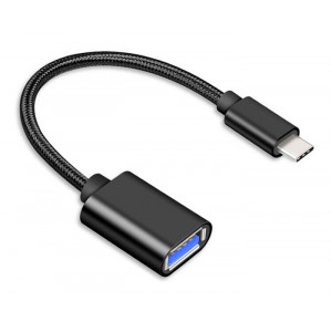 POWERTECH καλώδιο USB 3.0 σε USB Type-C CAB-UC056, 0.16m, μαύρο CAB-UC056