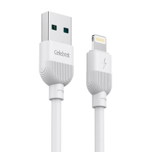 CELEBRAT καλώδιο USB σε Lightning CB-21I, 2A, 1m, λευκό CB-21I-WH