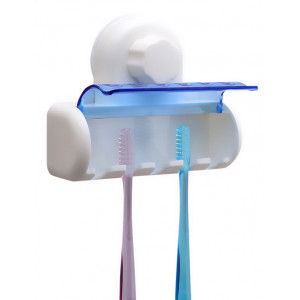 Βάση αποθήκευσης για 5 οδοντόβουρτσες CLN-0023, με βεντούζα, λευκό CLN-0023