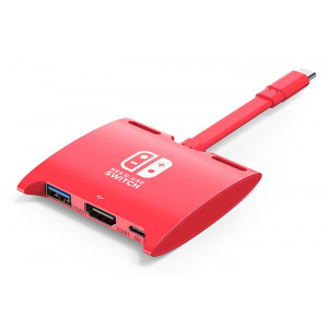 USB-C hub SHUB31 για Nintendo Switch, USB/HDMI 4K/USB-C PD 100W, κόκκινο CT-SHUB31-PR