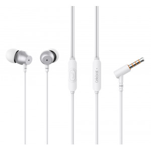 CELEBRAT earphones με μικρόφωνο D11, 3.5mm, 1.2m, λευκά D11-WH