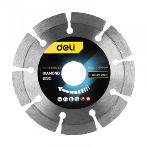DELI δίσκος κοπής διαμαντέ DH-SQP115-E1, δομικών υλικών, 115mm, 13200rpm DH-SQP115-E1