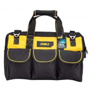 DELI τσάντα εργαλείων ώμου DL430116, 36 x 18 x 25cm, μαύρη DL430116