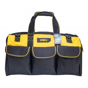 DELI τσάντα εργαλείων ώμου DL430118, 43 x 20 x 29cm, μαύρη DL430118