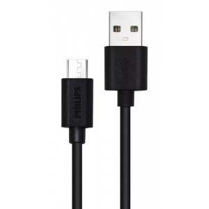 PHILIPS καλώδιο USB σε Micro USB DLC3104U-00, 1.2m, μαύρο DLC3104U-00