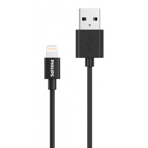 PHILIPS καλώδιο USB σε Lightning  DLC3104V-00, 1.2m, μαύρο DLC3104V-00