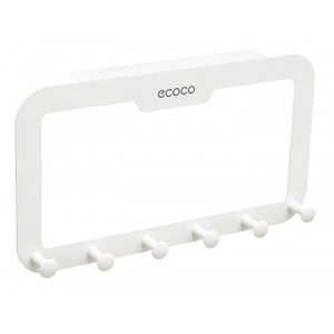 ECOCO μεταλλική κρεμάστρα πόρτας E1605, 40x22x4cm, λευκή E1605