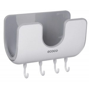ECOCO βάση τοίχου για κουζίνα E1813, 20 x 9.5 x 12.5cm, λευκή-γκρι E1813