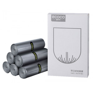ECOCO Σακούλες απορριμμάτων flat-mouth E1917, 50x45cm, γκρι, 5x30τμχ E1917