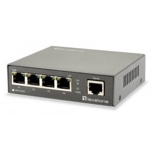 LEVELONE Ethernet PoE switch FEP-0531, 5-port 10/100Mbps, 60W, Ver. 1 FEP-0531