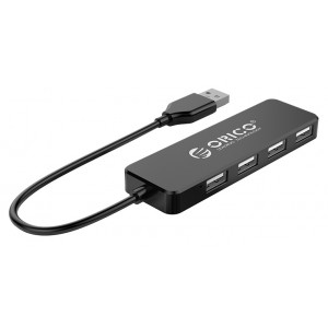 ORICO USB 2.0 Hub FL01, 4x USB, μαύρο FL01-BK-BP