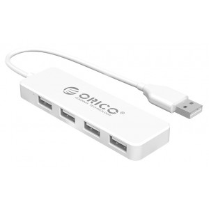 ORICO USB 2.0 Hub FL01, 4x USB, λευκό FL01-WH-BP