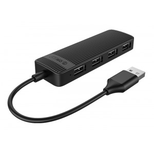 ORICO USB 2.0 hub FL02, 4x USB ports, μαύρο FL02-BK-BP