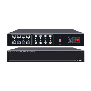 FOLKSAFE video and power receiver hub FS-HD4608VPS12, 8 channel FS-HD4608VPS12