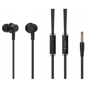 CELEBRAT earphones με μικρόφωνο G19, 3.5mm, 1.2m, μαύρα G19-BK
