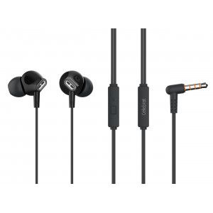 CELEBRAT earphones με μικρόφωνο G21, 3.5mm, 1.2m, μαύρα G21-BK