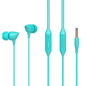 CELEBRAT earphones με μικρόφωνο G7, 3.5mm, 1.2m, μπλε G7-BL