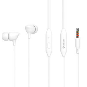 CELEBRAT earphones με μικρόφωνο G7, 3.5mm, 1.2m, λευκά G7-WH