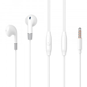 CELEBRAT earphones με μικρόφωνο G8, 3.5mm, 1.2m, λευκά G8-WH