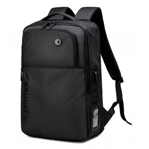 GOLDEN WOLF τσάντα πλάτης GB00399, με θήκη laptop 15.6, 20L, μαύρη GB00399-BK