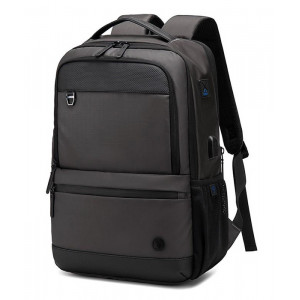 GOLDEN WOLF τσάντα πλάτης GB00402, με θήκη laptop 15.6, 20-25L, γκρι GB00402-GY