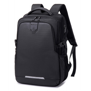GOLDEN WOLF τσάντα πλάτης GB00444, με θήκη laptop 15.6, 23L, μαύρη GB00444-BK