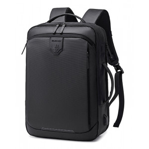 GOLDEN WOLF τσάντα πλάτης GB00450, με θήκη laptop 15.6, 22L, μαύρη GB00450-BK