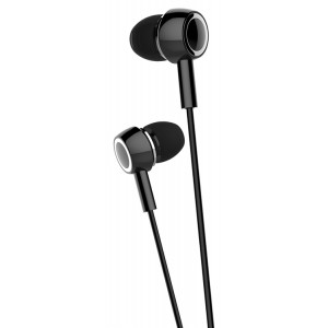 USAMS earphones με μικρόφωνο EP-12, 10mm, 1.2m, μαύρα HSEP1201