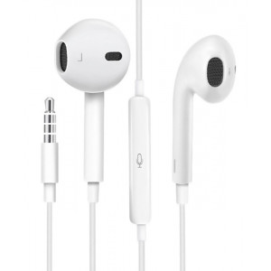 USAMS earphones με μικρόφωνο EP-22, 3.5mm, 14mm, 1.2m, λευκά HSEP2201
