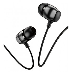 USAMS earphones με μικρόφωνο EP-36, 10mm, 3.5mm, 1.2m, μαύρα HSEP3601