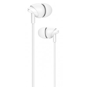 USAMS earphones με μικρόφωνο EP-39, 10mm, 1.2m, λευκά HSEP3902