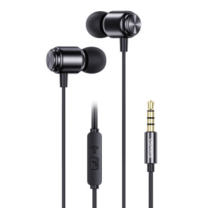 USAMS earphones με μικρόφωνο SJ548, 3.5mm, 1.2m, μαύρα HSEP4401