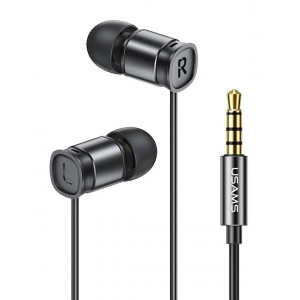 USAMS earphones με μικρόφωνο EP-46, 3.5mm, 1.2m, μαύρα HSEP4601