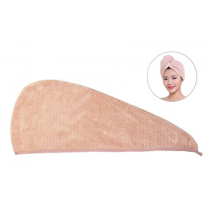 Πετσέτα μαλλιών HUH-0075, 24 x 60cm, ροζ HUH-0075