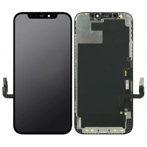 TW INCELL LCD για iPhone 12/12 Pro, camera-sensor ring, earmesh, μαύρη ILCD-023