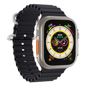 ΙΝΤΙΜΕ smartwatch 8 Ultra, 1.91, IP67, heart rate, ηχείο & mic, μαύρο IT-058