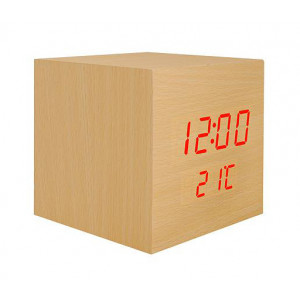 LTC ψηφιακό ρολόι LXLTC05 με ξυπνητήρι & θερμόμετρο, επιτραπέζιο, καφέ LXLTC05