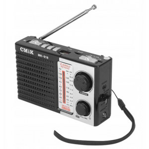 SMIC φορητό ραδιόφωνο & ηχείο MK-918 με φακό, BT/USB/TF/AUX, μαύρο LXMK918C