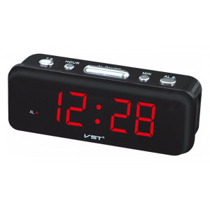 Ψηφιακό ρολόι με ξυπνητήρι VST-738, επιτραπέζιο, μαύρο LXVST738C