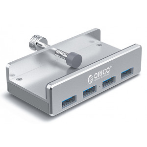 ORICO hub με κλιπ MH4PU-SV-BP, 4 ports, USB 3.0, ασημί MH4PU-SV-BP