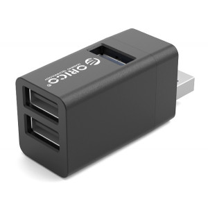 ORICO mini USB 3.0 hub MINI-U32L, 3x USB ports, μαύρο MINI-U32L-BK-BP